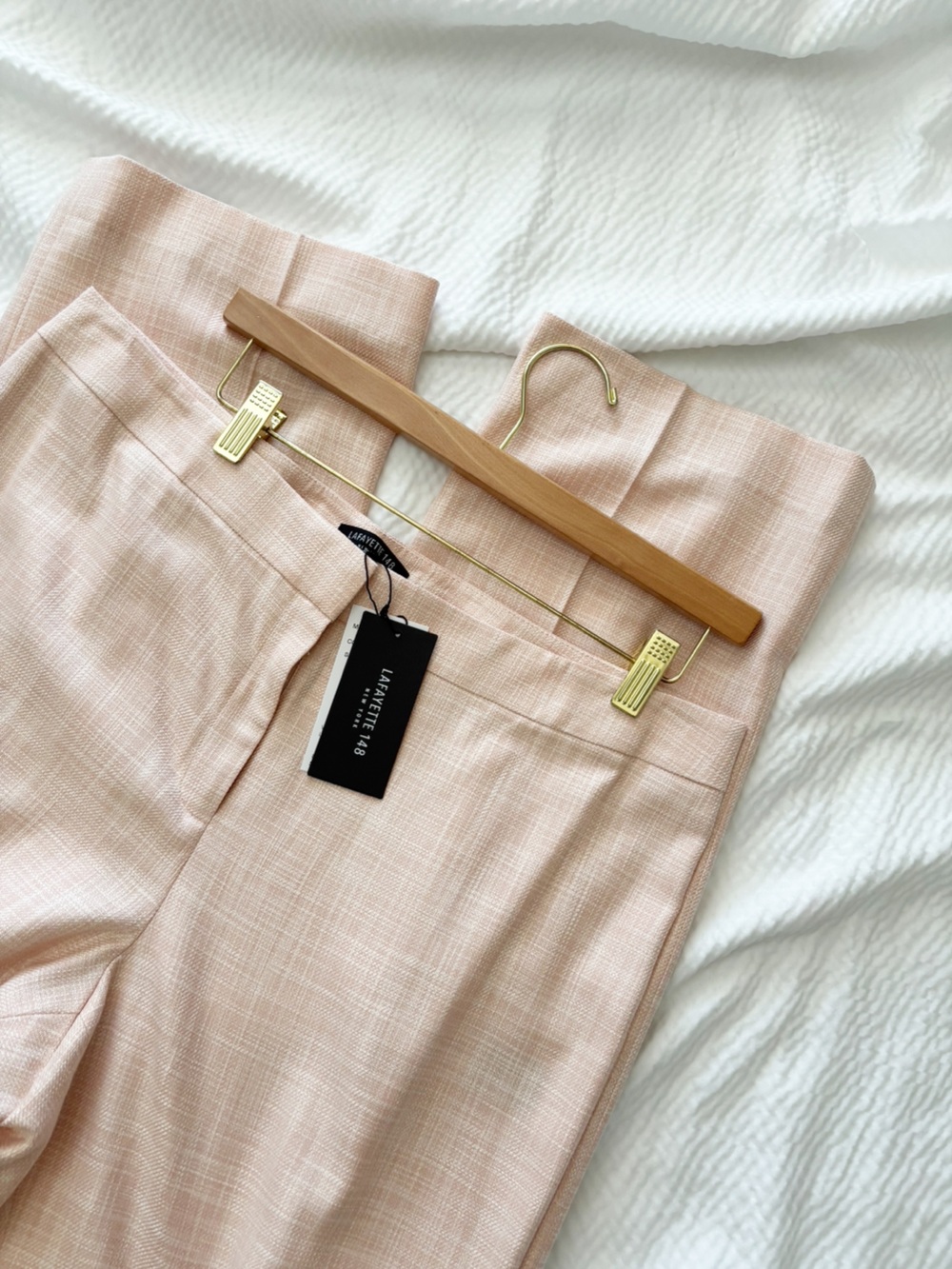 Lafayette 148 New York Silk Blend Tailored Straight Leg Pants